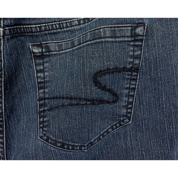 LIZ CLAIBORNE Women's Plus Size 22 Dark Wash Bootcut Stretch Denim Blue Jeans - Picture 3 of 4